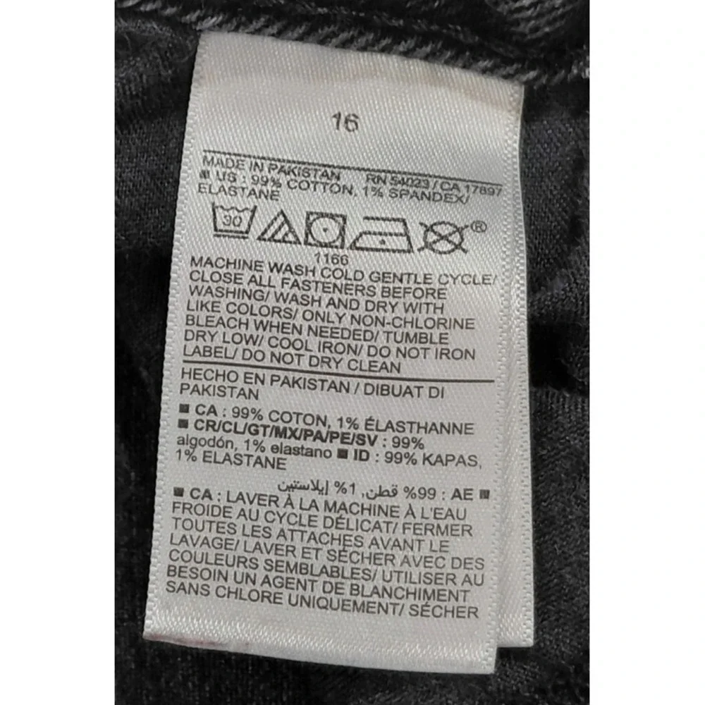 Old Navy High Rise O.G. Straight Jeans Button Fly Women's Sz 16 Black Denim‎
